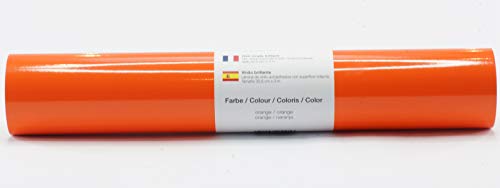 Lámina de plotter autoadhesiva lámina de vinilo 21 cm x 3 m brillo 39 colores a elegir, Glänzend L-Serie:Naranja