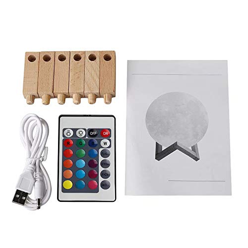 Lámpara de luna personalizada con foto y texto, boceto impreso Moon Globe Light 3/16 colores Lámpara de humor con soporte Control remoto Luz de noche personalizada para fiesta de cumpleaños Navidad