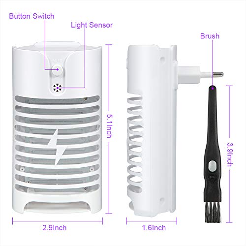 Lámpara repelente de mosquitos，LUNSY UV ultravioleta asesino de mosquitos domésticos, inofensivo y silencioso, pequeño mini asesino de mosquitos doméstico adecuado para cocina / dormitorio