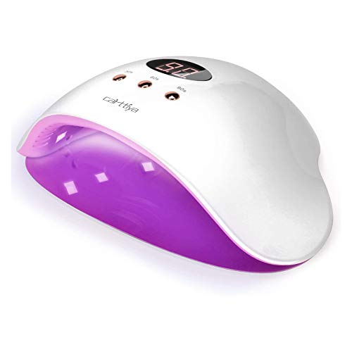 Lámpara Secador de Uñas 36W para Gel de Uñas Semipermanentes y Permanentes, Carttiya Lampara Led para Uñas, Lamparas UV para Uñas de Gel, con Sensor Automático y Pantalla LCD para Manicura y Pedicura