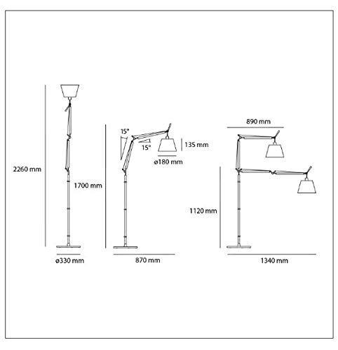 Lámpara Tolomeo de Artemide Tierra Basculante Papel de pergamino