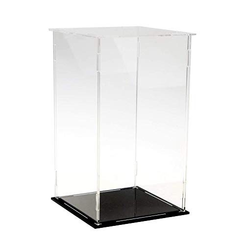 LANSCOERY Vitrina de acrílico Caja de encimera Organizador de Cubos Soporte Escaparate de protección a Prueba de Polvo (10x6x14inch;25x15x35cm)