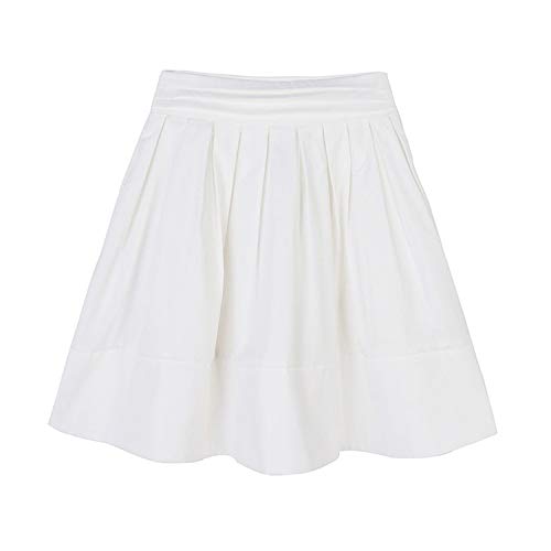 Las Mujeres de Cintura Alta de Verano Ola Coreana Salvaje A-Line Falda era Delgada Falda Corta-Blanco Leche Spot-XS