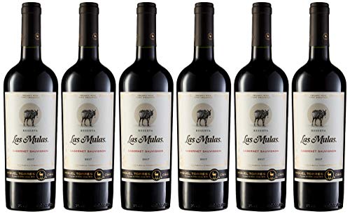 Las Mulas Cabernet Sauvignon, Vino Tinto - 6 botellas de 75 cl, Total: 4500 ml