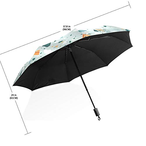 LASINSU Paraguas Resistente a la Intemperie,protección UV,Superficie De Mármol Italiano con Elegante Fondo De Mosaico De Suelo De Terrazo