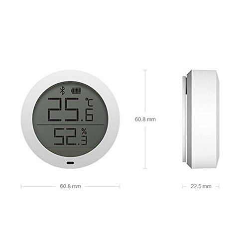 LayOPO Termómetro de Interior Higrómetro Digital, para Xiaomi Mijia Sensor de Humedad de Temperatura Bluetooth con Pantalla LCD Remota Ver en Mi Home