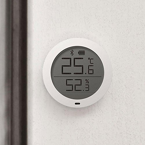 LayOPO Termómetro de Interior Higrómetro Digital, para Xiaomi Mijia Sensor de Humedad de Temperatura Bluetooth con Pantalla LCD Remota Ver en Mi Home