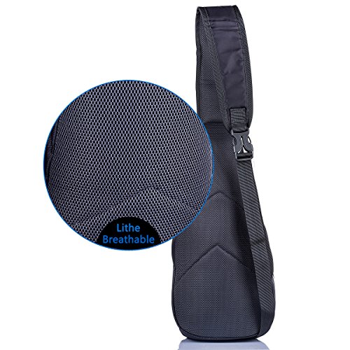 LC Prime Mochila de Hombro Bolsa de Hombro, Práctico y Espacioso para Llevar Artículos de Uso Cotidiano al Caminar IR de Excursión Acampar Viajar Nailon Fabric Black, by