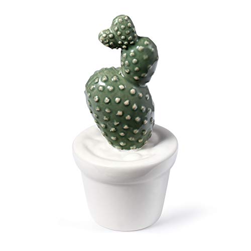 LCCL Juego de 3 Mini Plantas Artificiales para Decoración del Hogar (Cactus de Cerámica)