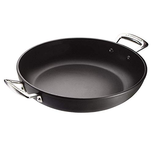 Le Creuset Cacerola de aluminio antiadherente con tapa, Ø 30 cm, Libre de PFOA, Para todas las fuentes de calor, incluso la inducción, Antracita/Plateado