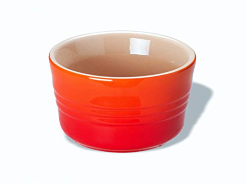 LE CREUSET Set de 2 ramequines, Redondo, Cada uno 200 ml/Ø 9,5 cm, Cerámica de gres, Naranja (Volcánico), 10 cm, 2