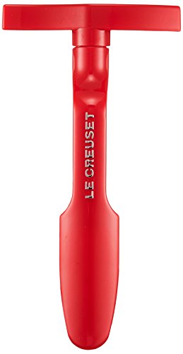 Le Creuset TM100 Sacacorchos de mesa Extrae el tapón de la botella de vino, Policarbonato, Rojo (Cereza)