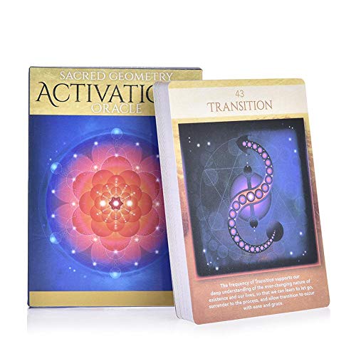 leader 44pcs Las Tarjetas de Tarot geometría Sagrada Activaciones inglés Oracle Juegos de Mesa para la Familia del Regalo del Partido Naipes Entretenimiento