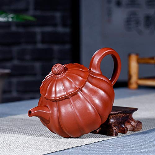 LEBAO Purple Clay Ceramica Te Taza Teteras Teteras Set El Gluten Grano Pan Pot Tetera Mineral Famoso Rojo Grande Hecho A Mano De Té De La Tetera De Viajes (Color : Big Red Pouch)