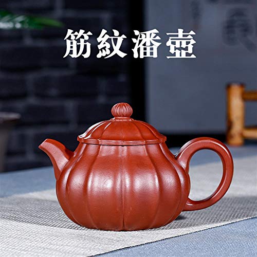 LEBAO Purple Clay Ceramica Te Taza Teteras Teteras Set El Gluten Grano Pan Pot Tetera Mineral Famoso Rojo Grande Hecho A Mano De Té De La Tetera De Viajes (Color : Big Red Pouch)