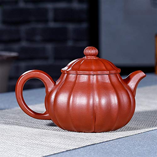 LEBAO Purple Clay Ceramica Te Taza Teteras Teteras Set El Gluten Grano Pan Pot Tetera Mineral Famoso Rojo Grande Hecho A Mano De Té De La Tetera De Viajes (Color : Big Red Pouch)