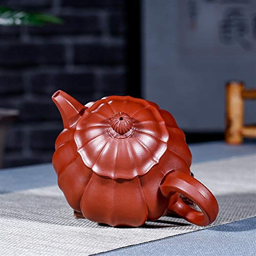 LEBAO Purple Clay Ceramica Te Taza Teteras Teteras Set El Gluten Grano Pan Pot Tetera Mineral Famoso Rojo Grande Hecho A Mano De Té De La Tetera De Viajes (Color : Big Red Pouch)