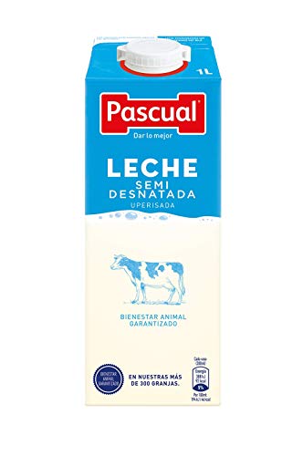 Leche Pascual - Clasica Leche Semidesnatada - 1 L (Paquete de 6)