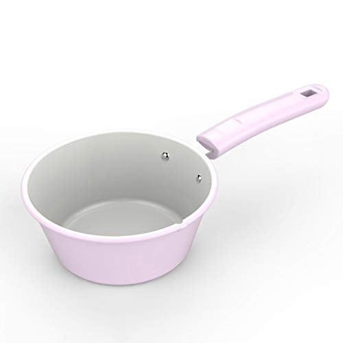 Leche Suplemento Alimentación Infantil Niños Pot Pot Decocción Una Olla Antiadherente Olla Instantánea Sopa De Fideos Pot Para Chocolate Calefacción Leche Café, Etc,Rosado