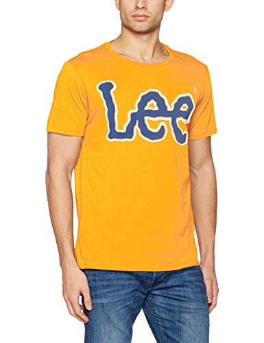 Lee Logo tee Camiseta, Marfil (Radiant Yellow LG), Small para Hombre