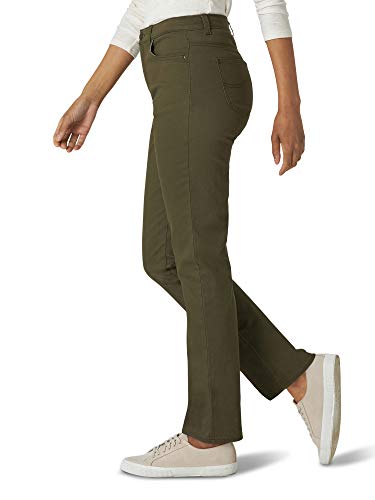 LEE - Pantalón vaquero de pierna recta Monroe para mujer - Verde - 14 Corto US