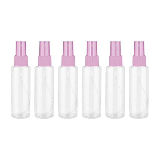 LEEDY 6 Botellas pulverizadoras, Botellas de plástico portátiles, Recargables, duraderas, pulverizadoras de Niebla Finas, Botellas de Viaje, 100 ml