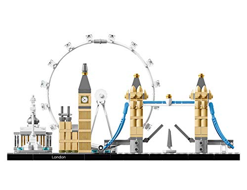 LEGO Architecture - Londres, Maqueta para Montar el Skyline con Big Ben, London Eye, el Puente de la Torre, Set de Construcción, Regalo Coleccionable con Detalles (21034)