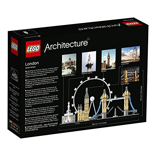 LEGO Architecture - Londres, Maqueta para Montar el Skyline con Big Ben, London Eye, el Puente de la Torre, Set de Construcción, Regalo Coleccionable con Detalles (21034)