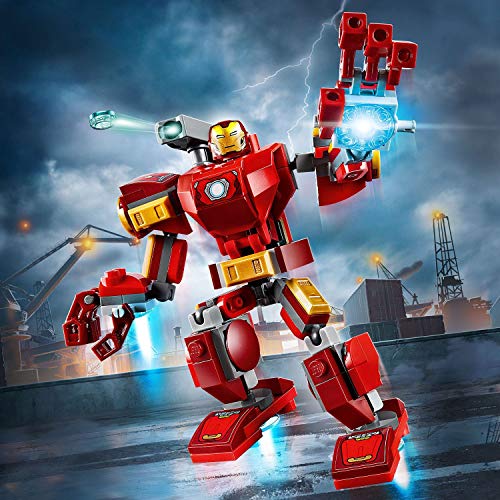 LEGO Super Heroes - Armadura Robótica de Iron Man, Juego de Construcción de Figura de Acción Mecánica de Juguete, Set de Meca Coleccionable (76140)