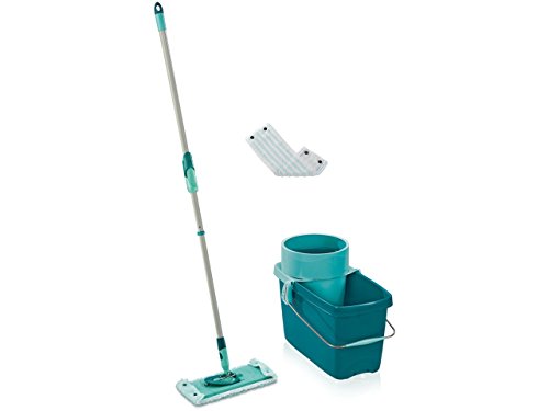 Leifheit 52024 Escobas Lavado Sistema torcedura Sol Clean Set con Bolsa Micro EVO Duo