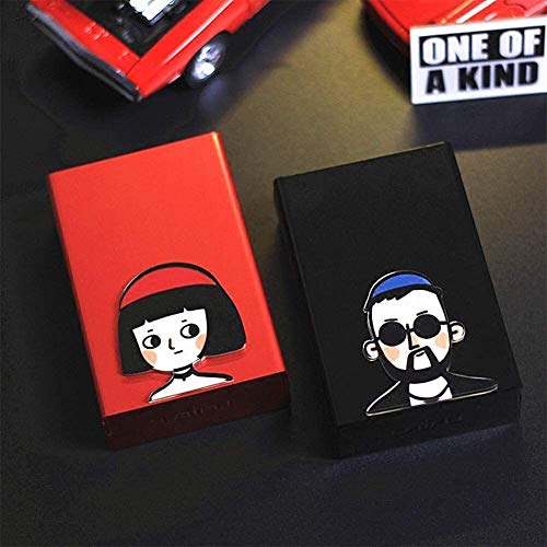 Leilims - Funda para cigarrillos (20 unidades, carcasa de metal, ultrafina, aleación de aluminio, para hombres y mujeres, portátil, caja de cigarrillos, color rojo (ordinario)