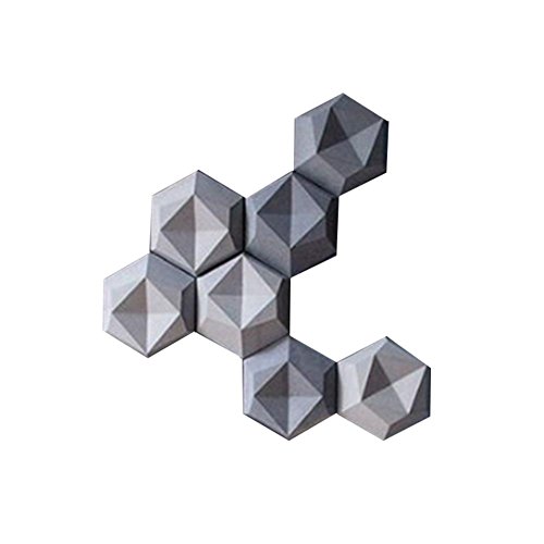 Lembeauty DIY ladrillo de Pared moldes de Silicona geométrica Pared hormigón Molde de Pared Azulejos Hexagon Hecho a Mano Silicona Molde para TV Fondo decoración