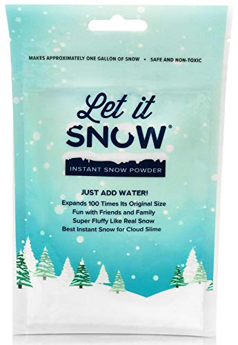 Let it Snow Kit Slime para Nieve Artificial – Nieve Falsa Premium para Bolas de Slime y Decoración Navideña – Fabricado en EEUU