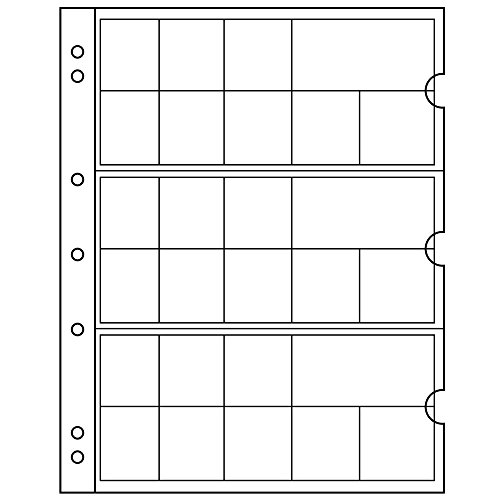 Leuchtturm 338425 Hojas para Monedas NUMIS, 3 Series Completas de Monedas de Euro de Curso Legal