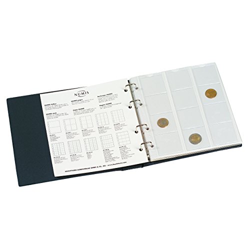 Leuchtturm 338787 Álbum para Monedas NUMIS, con cajetín projoector, Incl. 5 Hojas, Azul