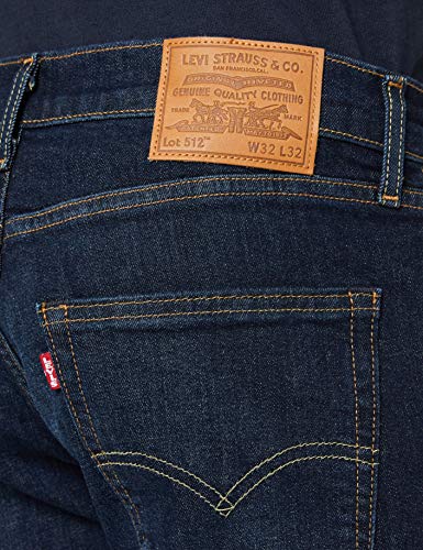 Levi's 512 Slim Taper Fit Jean Vaqueros, Azul Biologia ADV, 31W / 34L para Hombre