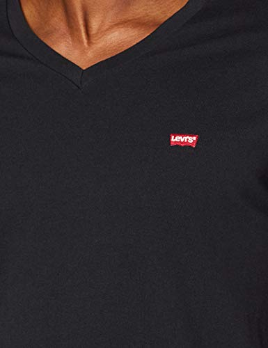 Levi's Orig Hm Vneck Camiseta, Negro (Mineral Black 0001), X-Large para Hombre