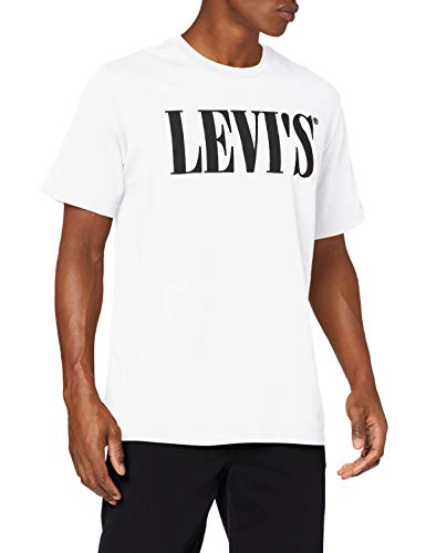 Levi's Relaxed Graphic tee Camiseta, Blanco (90's Serif Logo White 0026), XX-Large para Hombre