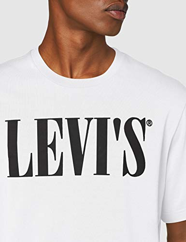 Levi's Relaxed Graphic tee Camiseta, Blanco (90's Serif Logo White 0026), XX-Large para Hombre