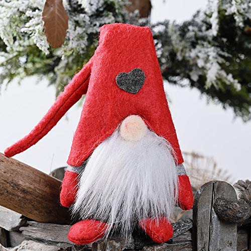 LEZED Peluche Navidad Juguetes Gnomo Muñeca de gnomo de Felpa Sueco Santa Muñecos Escandinavos Adornos Decoración Regalos para niños de pie Muñeca Colgante Adornos Decoración 2 Piezas