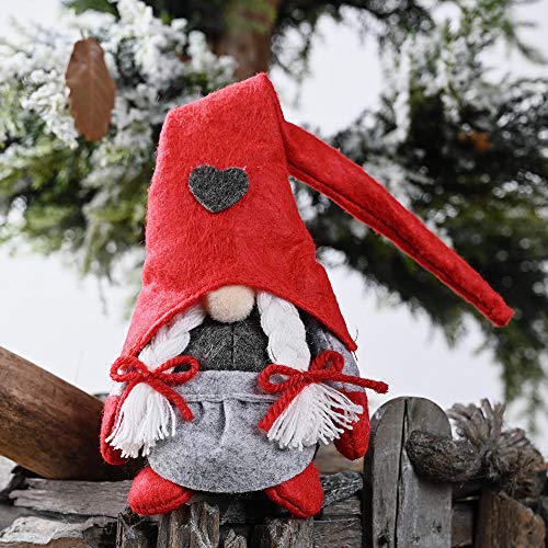 LEZED Peluche Navidad Juguetes Gnomo Muñeca de gnomo de Felpa Sueco Santa Muñecos Escandinavos Adornos Decoración Regalos para niños de pie Muñeca Colgante Adornos Decoración 2 Piezas