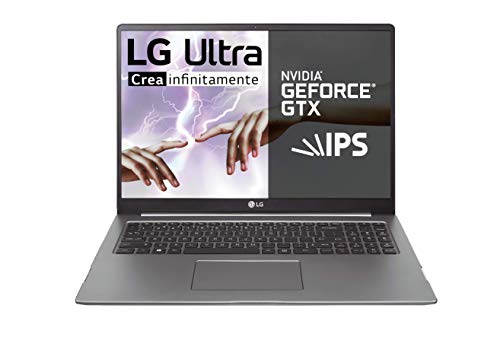 LG Ultra 17U70N-J.AA78B - Portátil de Alto desempeño de 43.1cm (17") WQXGA IPS (1.95kg, autonomía 16h, Intel i7 10ª Gen., NVIDIA GeForce GTX 1650, 4GB VRAM, 16GB RAM, 512GB SSD NVMe, Windows 10 Home)