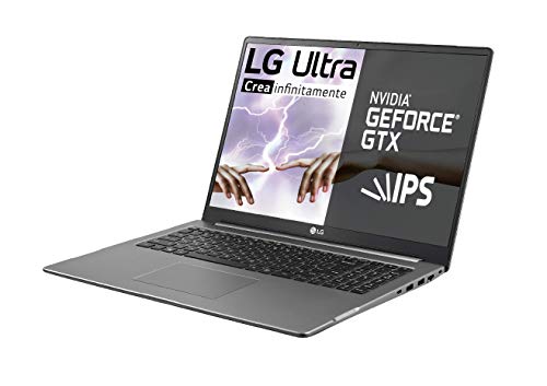 LG Ultra 17U70N-J.AA78B - Portátil de Alto desempeño de 43.1cm (17") WQXGA IPS (1.95kg, autonomía 16h, Intel i7 10ª Gen., NVIDIA GeForce GTX 1650, 4GB VRAM, 16GB RAM, 512GB SSD NVMe, Windows 10 Home)