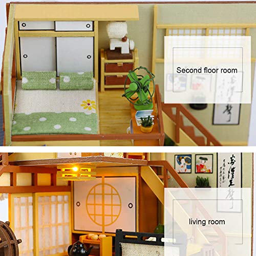 Liamostee 1 Unidad de casa de muñecas DIY Modelo de casa de Juguete Estilo japonés