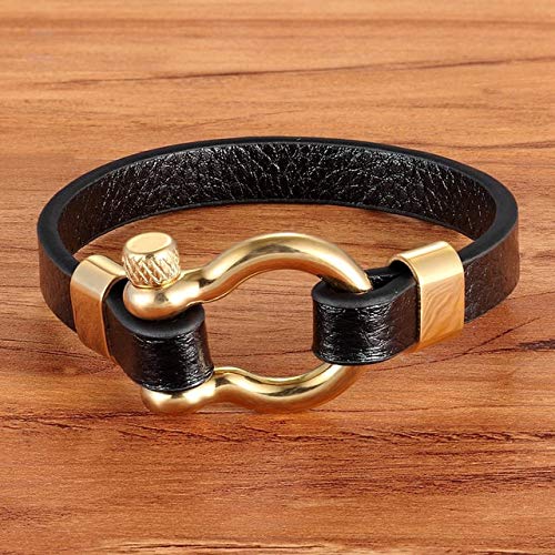 LIB Classic Rock Style Circle Toggle-broches Pulsera para Hombre Tamaño Regalo significativo   23cm