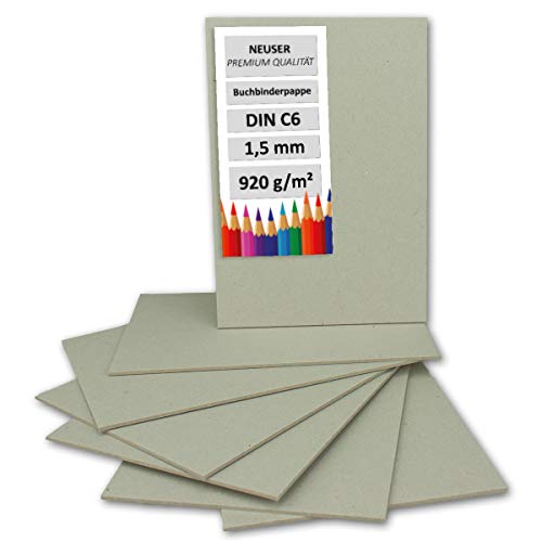 Libro Binder cartón DIN C6 (grosor 1,5 mm, gramaje: 920 g/m² | Formato: 10,5 x 15 cm