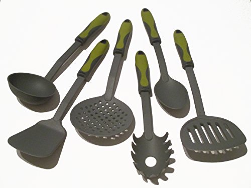 Life Style - Juego de Utensilios de Cocina - Nylon y Silicona - 6 Piezas - Gris