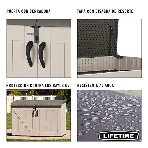 LIFETIME 60170 - Arcón para exterior ultrarresistente 190x106x131 cm UV100