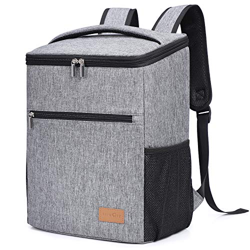 Lifewit Mochila de Refrigeración Bolsa Térmica Porta Alimentos Mochila Grande Suave para la Playa/Picnic/Día de Campo/Barbacoa (Gris)