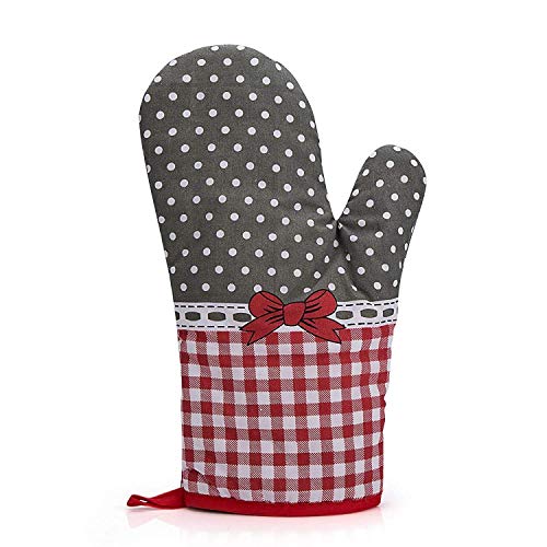 LIIYANN Guantes de algodón Anti-escaldado Acolchados Guantes de Cocina para Hornear Guantes de Barbacoa refractarios 1 par de Regalo